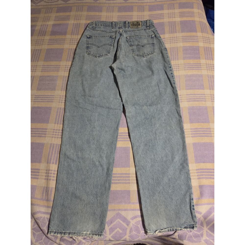 Vintage 90s Levis Silver Tab Baggy Denim Jeans Size 33 X 33 USA Faded Massive - Picture 8 of 16
